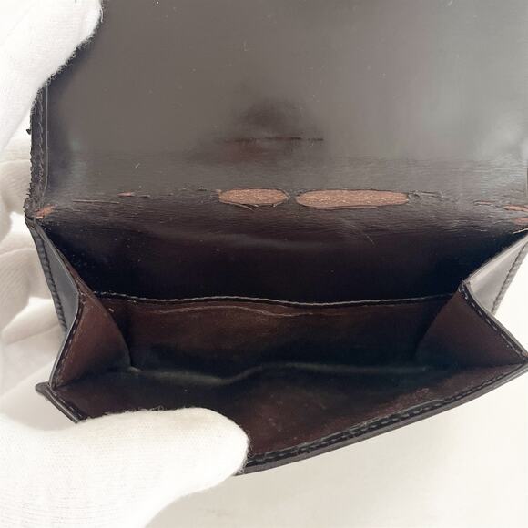 GUCCI GG Unisex Bifold Leather Wallet Vintage - Picture 10 of 12